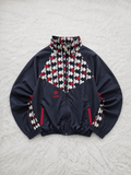 Track Jacket Collo Alto Errea Blu Navy Rosso Bianco Vintage Y2K (L) — foto 1