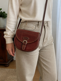 Borsa a tracolla in pelle Bordeaux Vintage Y2K — foto 1