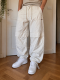 Pantaloni cargo Vita e fondo elasticizzati Vintage Y2K (M) — foto 1