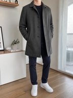 Cappotto monopetto JOOP! Rever Bottoni Grigio scuro mélange Vintage Y2K (XL) — foto 1