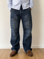 G-Star Jeans Cargo Denim Blu Scuro Vintage Y2K Uomo — foto 2