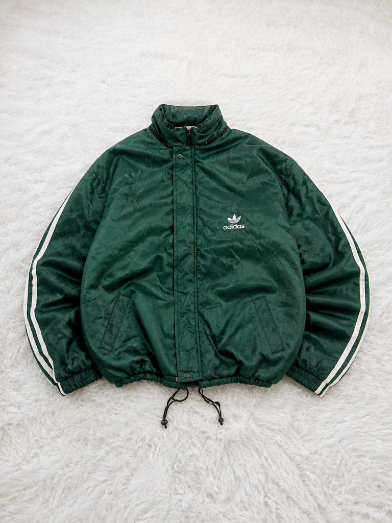 Giacca sportiva adidas Full Zip Collo Alto Verde Scuro Vintage Y2K (XXL) — foto 1