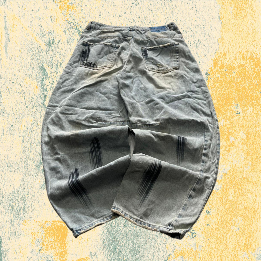 Jeans Baggy Fit Painted Particular Denim Balloon (L)