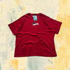 American Hip-Hop Tee - Printed T-Shirt Rossa con Stampa Puff (5XL)
