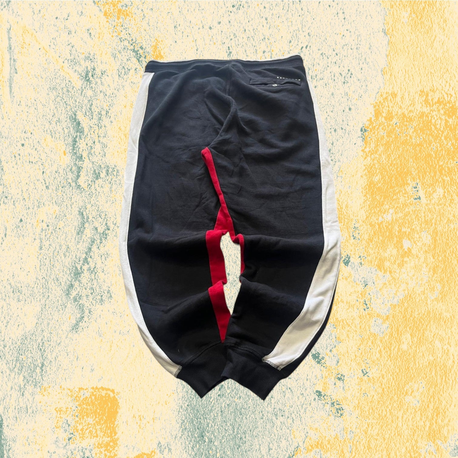 Pantatuta Slim Fit Sean John Nero e Rosso Hip-Hop Style (XL)