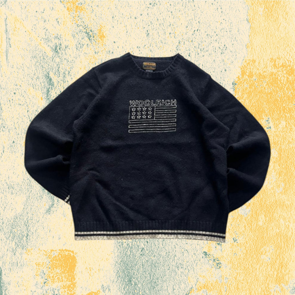 Maglione Woolrich con Stampa Centrale Vintage Piece (L)