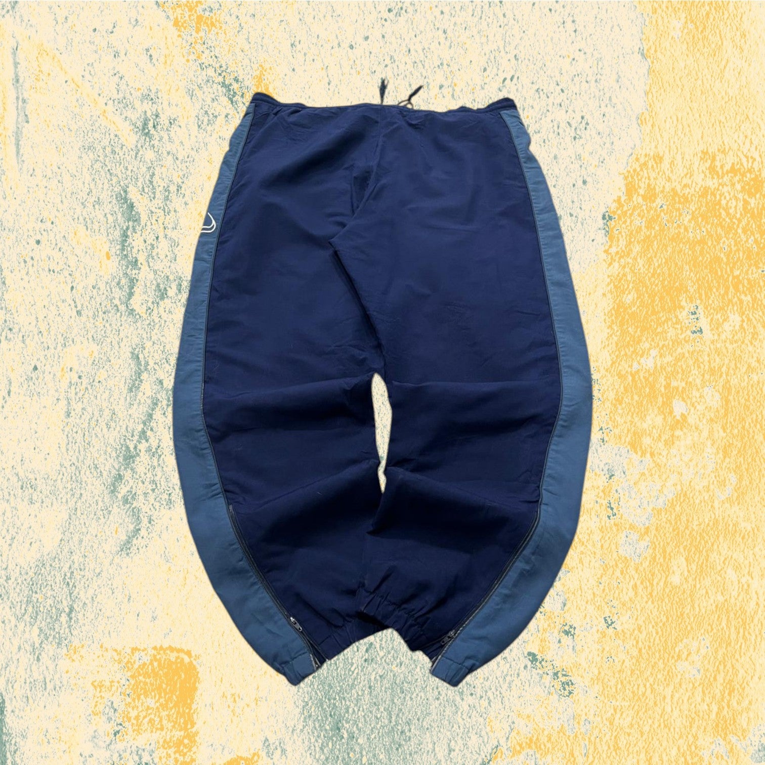 TrackPants Asics Vintage Blu Marino / Azzurro - Tuta Asics Baggy (XL)