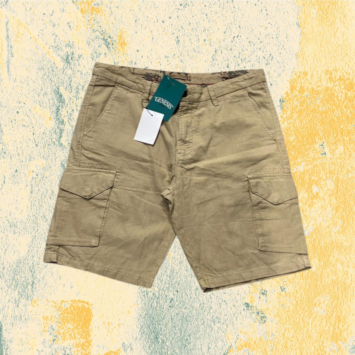 Pantaloncino Cargo con Tasconi Beige (XL)