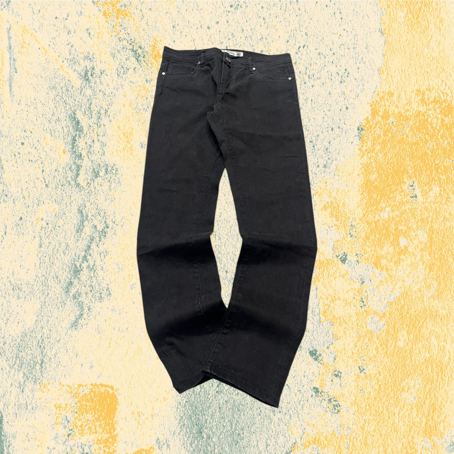 Denim Jeans Black Straight Fit Black Devil (XL)