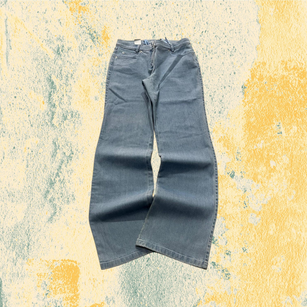 Denim Jeans Bootcut Embroidered Vintage Light Blue (S)