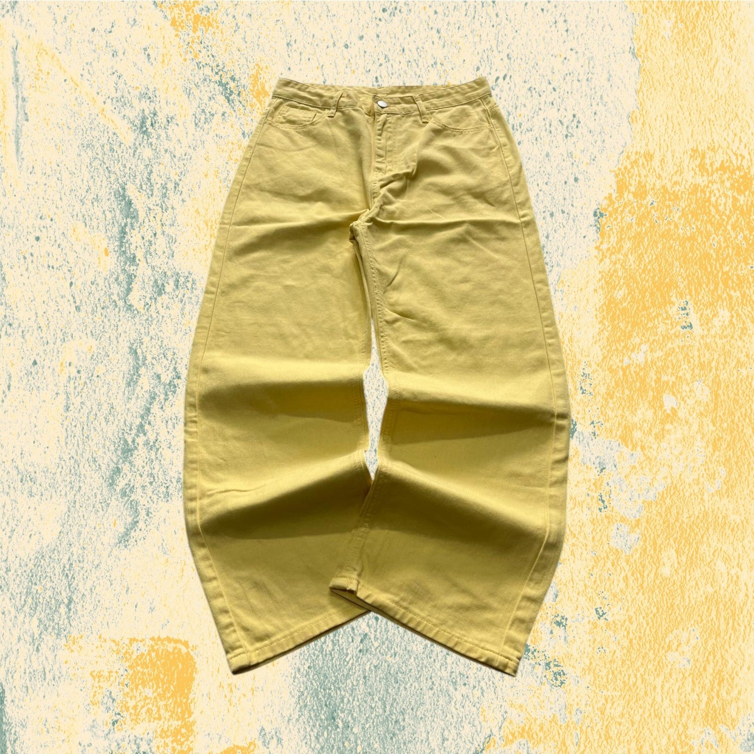 Denim Jeans Baggy Fit Yellow Particular Balloon (XS)