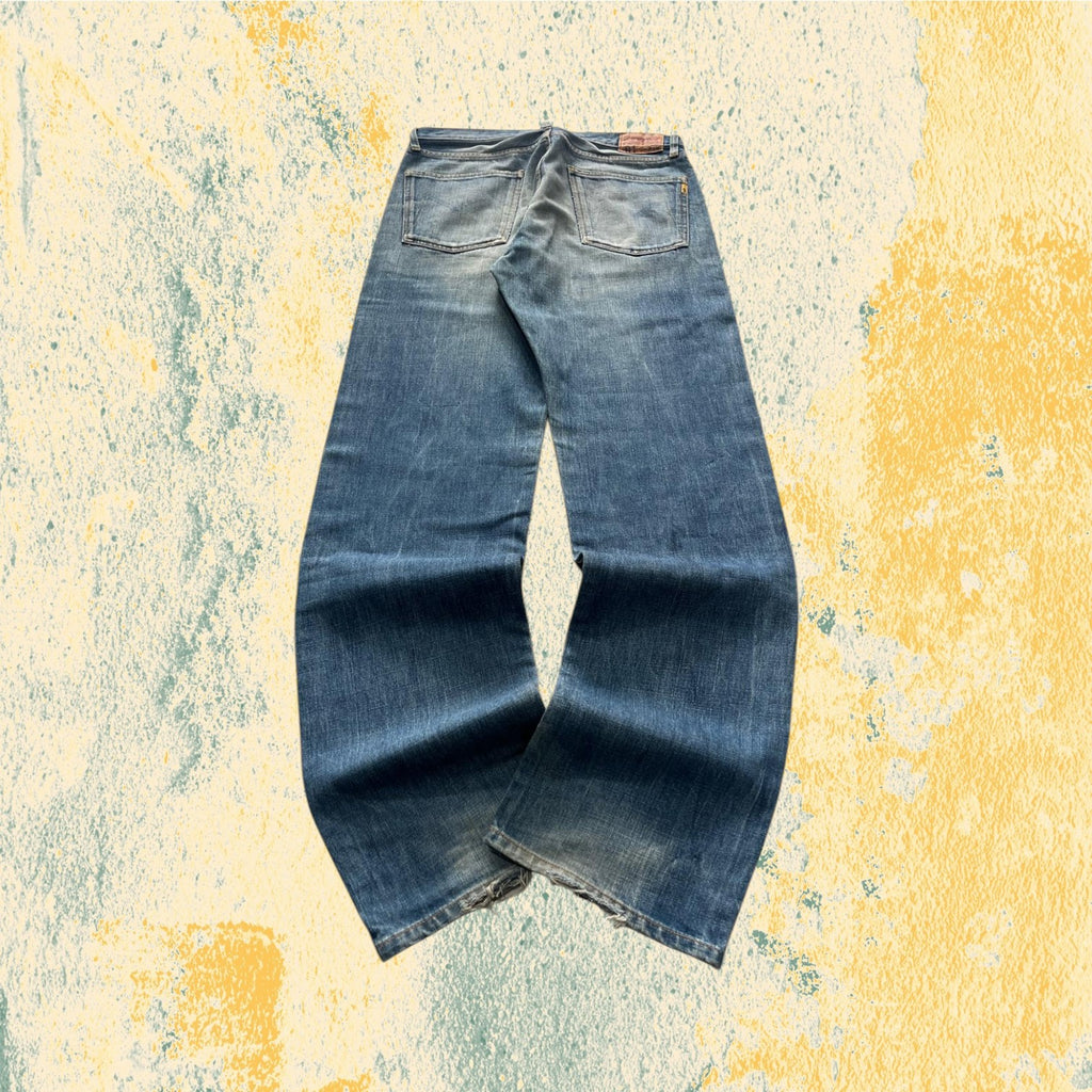 Denim Jeans Baggy Fit Meltin Pot Heavy Denim Washed (M)