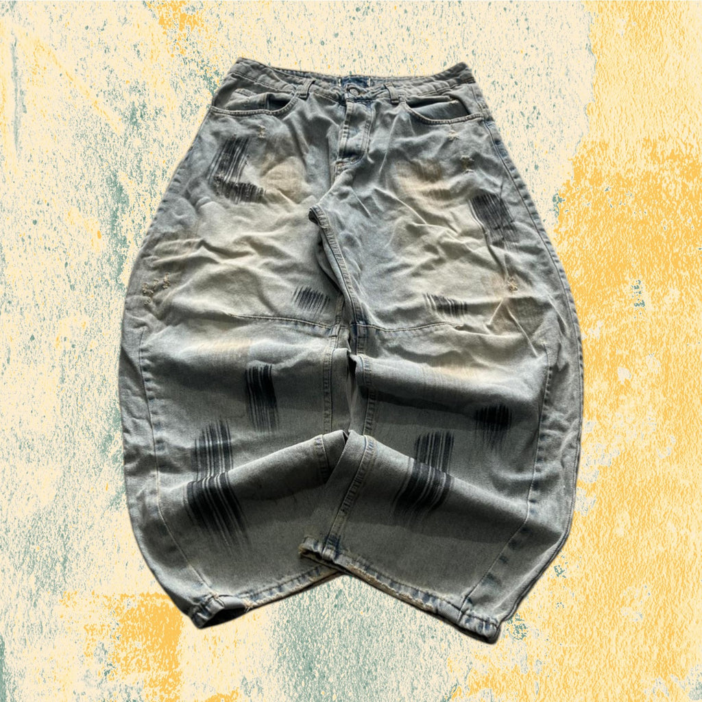 Jeans Baggy Fit Painted Particular Denim Balloon (L)