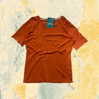 T-Shirt Burberry Arancione Embroidered da Donna (XS)