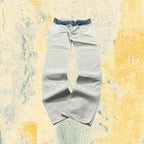 Denim Jeans White Bicolor Straight Fit Low Waist (XS)