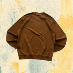 Felpa Girocollo Boxy Fit Marrone / Cammello (M)