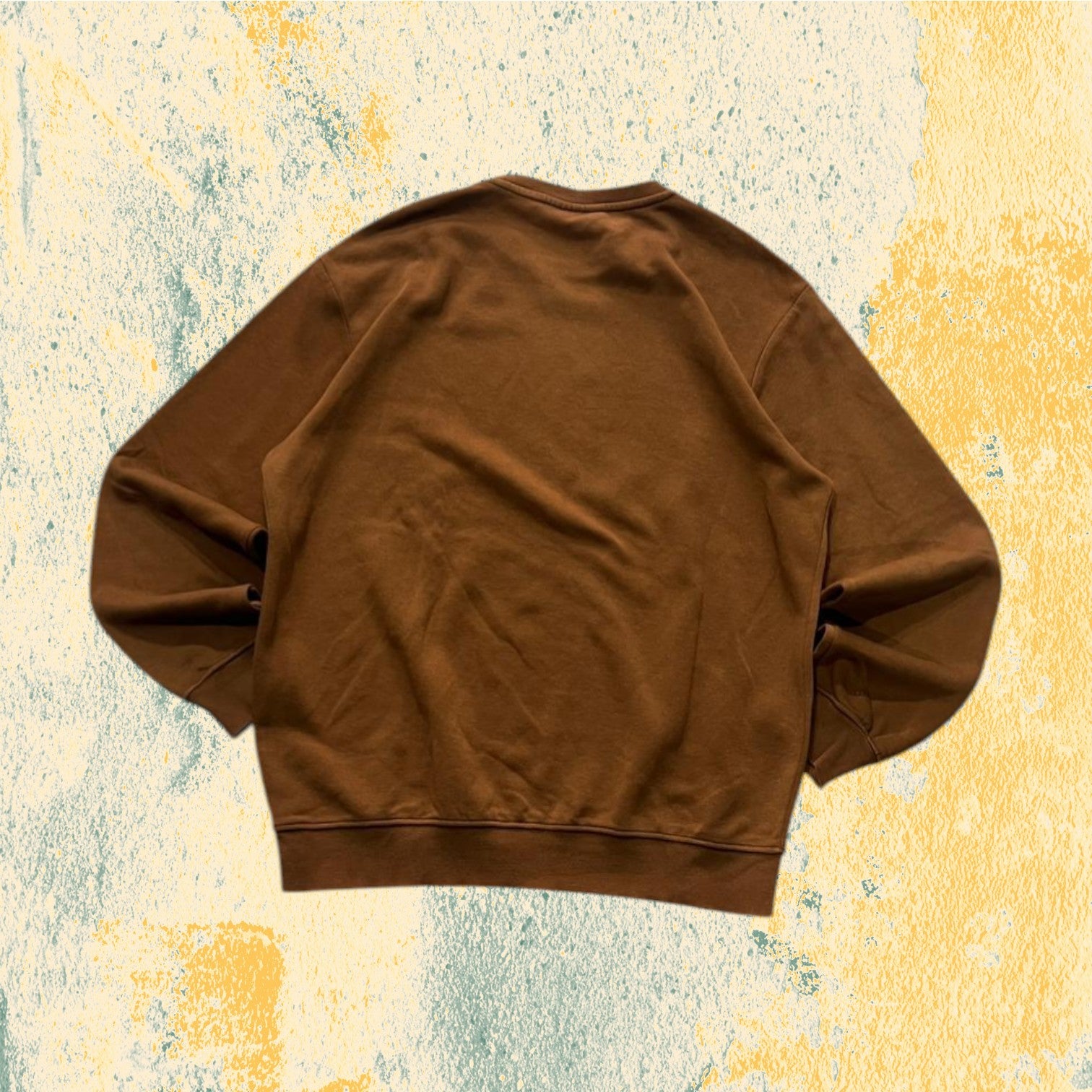 Felpa Girocollo Boxy Fit Marrone / Cammello (M)