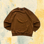 Felpa Girocollo Boxy Fit Marrone / Cammello (M)