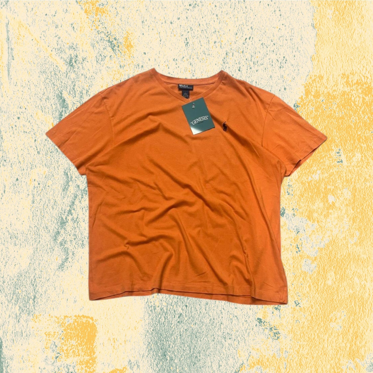 T-Shirt Ralph Lauren Arancione Simple Logo Embrodiered (L)