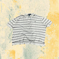 Polo Ralph Lauren Crop Oversize Fit a Righe Bianca e Nera (XXL)