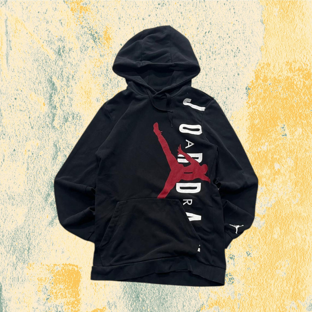 Felpa Air Jordan Nera con Stampa (S)