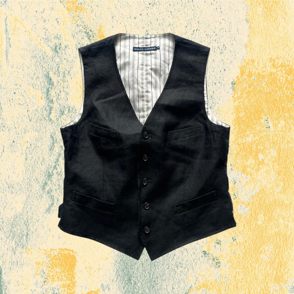 Gilet Ralph Lauren da Donna Nero Vintage (S)