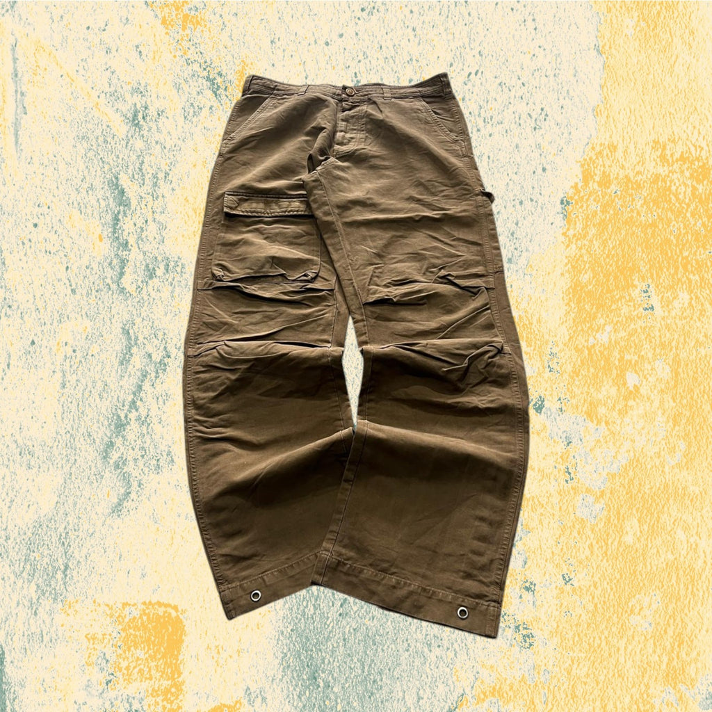 Baggy Pants Hugo Boss Vintage Beige / Brown Hip-Hop (L)