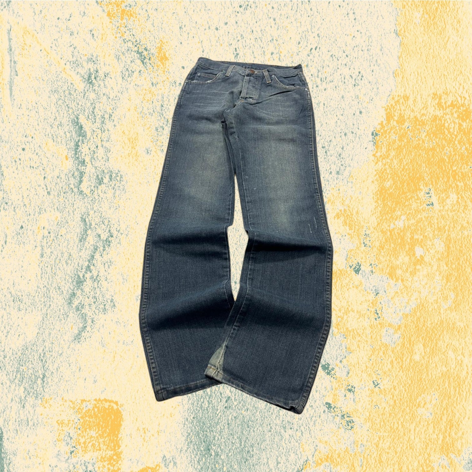 Denim Jeans Wrangler Stone Wash Straight Fit (XS)