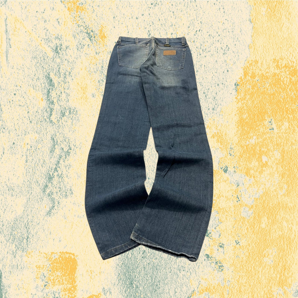 Denim Jeans Wrangler Stone Wash Straight Fit (XS)