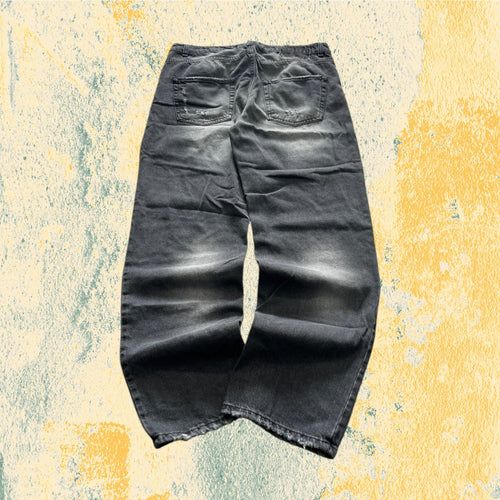 Denim Jeans Baggy Fit Particular con Abrasione (L)
