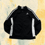 TrackJacket Adidas Nera con Zip (L Bambino - veste una S Donna)