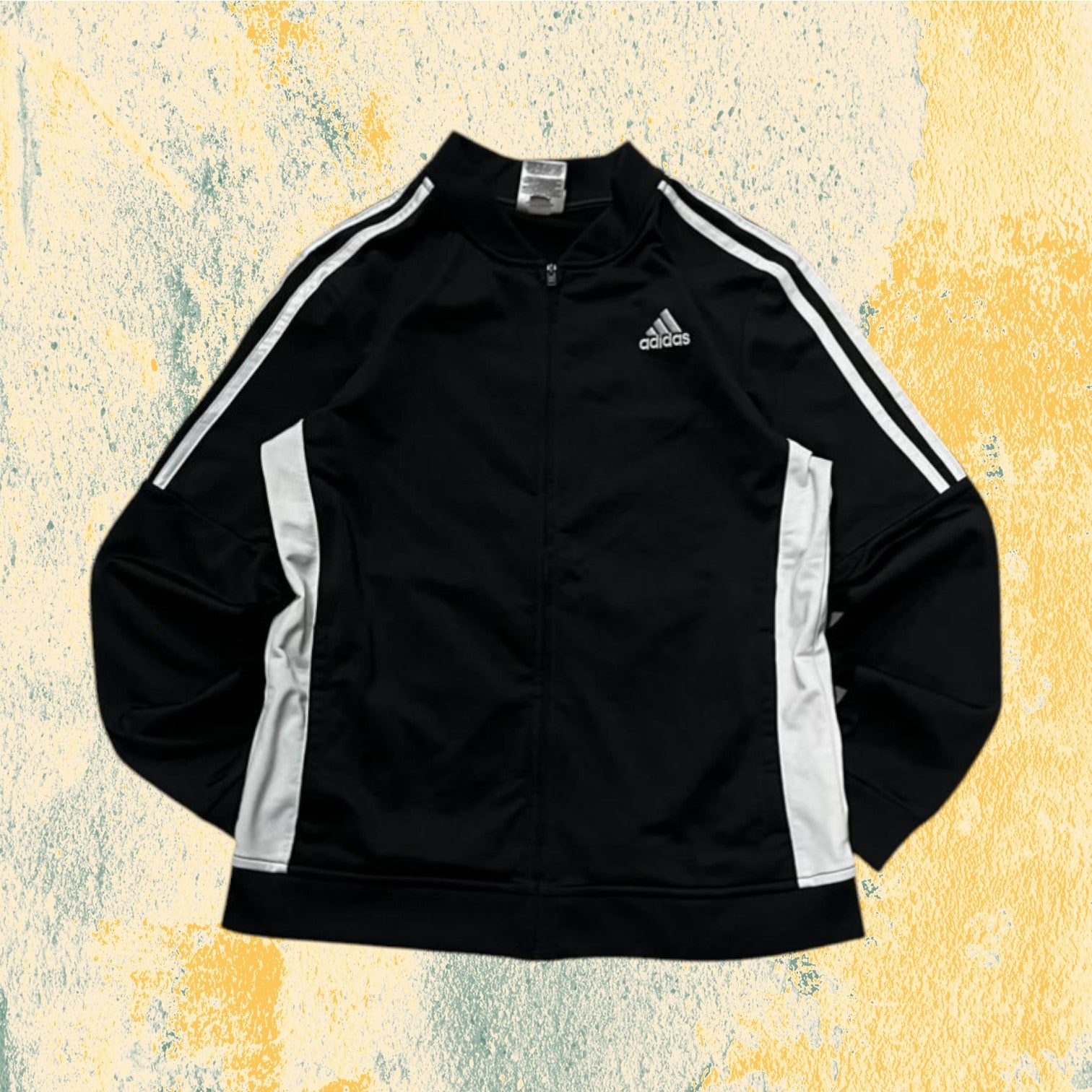 TrackJacket Adidas Nera con Zip (L Bambino - veste una S Donna)