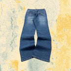 Denim Jeans BootCut Svasati Embroidered Blu Wash (S)