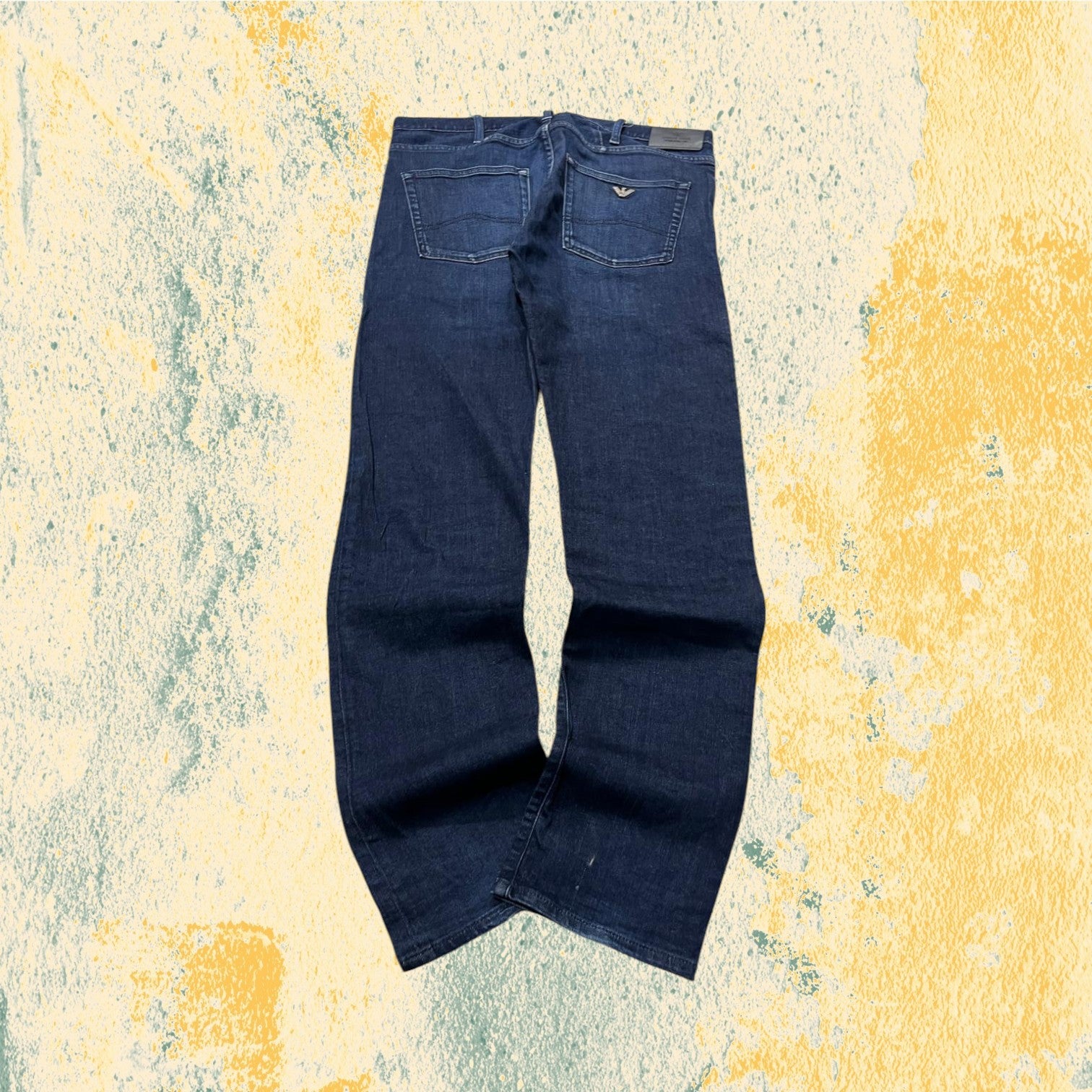 Denim Jeans Armani Dark Blu Straight / Slim Fit (L)