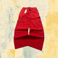 Pantalone Cargo Rosso Super Baggy Fit Cotton Pants (XS)