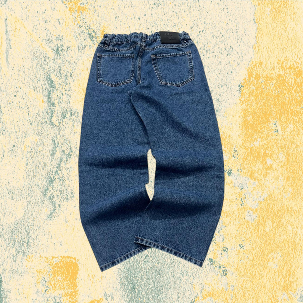 Denim Jeans Straight Fit Simple Blu (M)