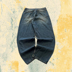 Denim Jeans Baggy Fit Washed - Lavaggio Sabbiato Scuro (L)
