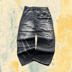 Denim Jeans Baggy Fit Particular con Abrasione (L)