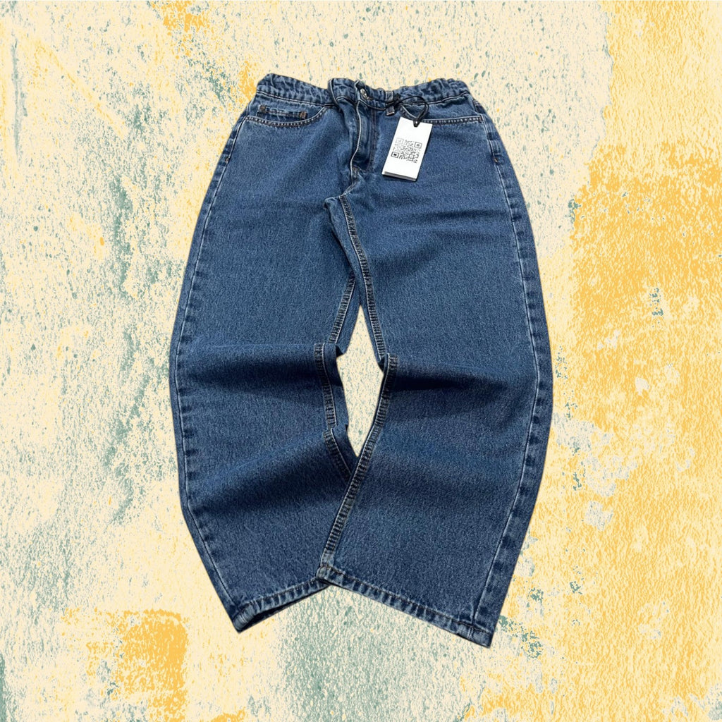 Denim Jeans Straight Fit Simple Blu (M)
