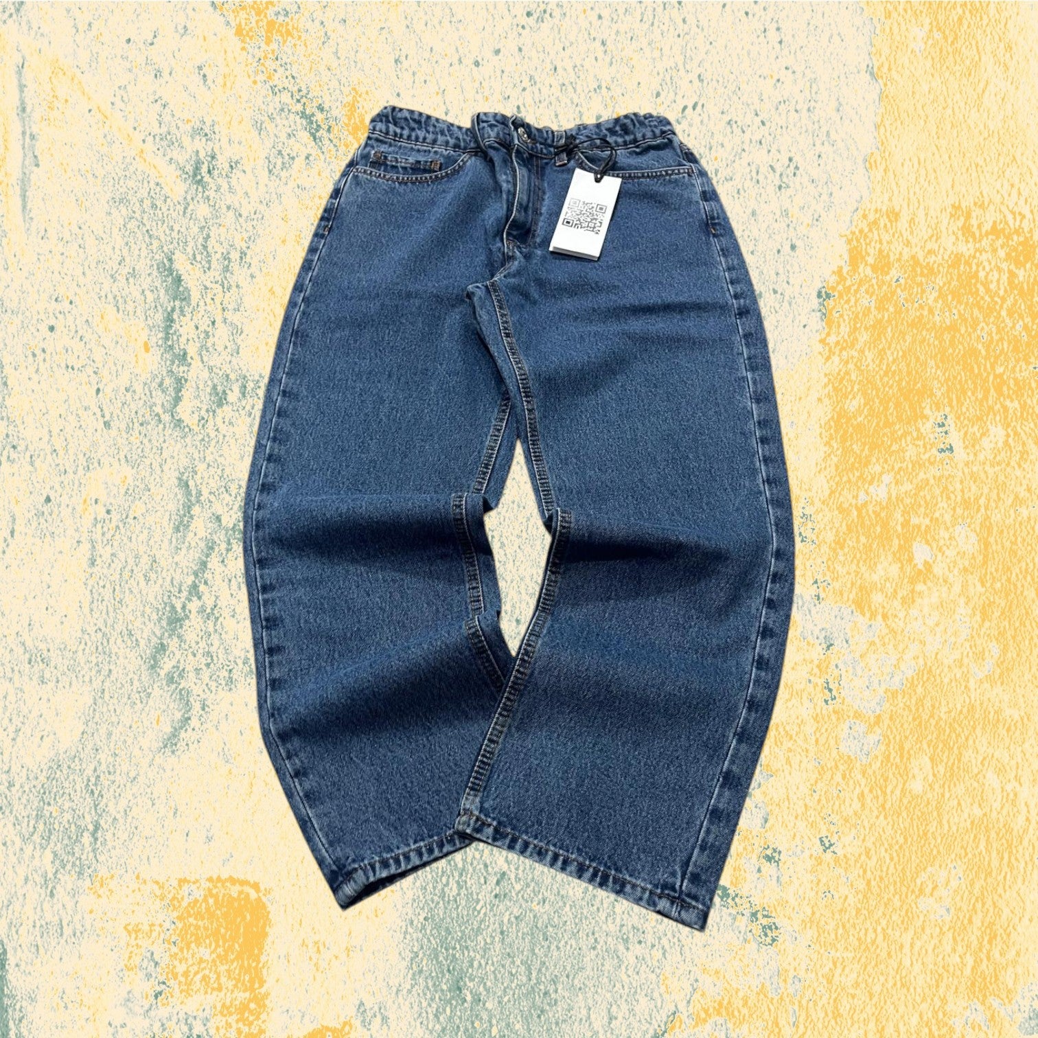 Denim Jeans Straight Fit Simple Blu (M)