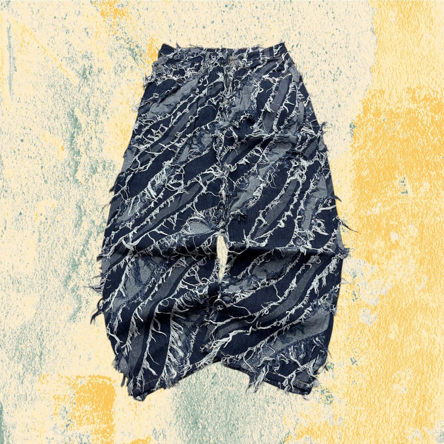 Denim Jeans Super Particular Baggy Fit Sfrangiato (S) Japan Style