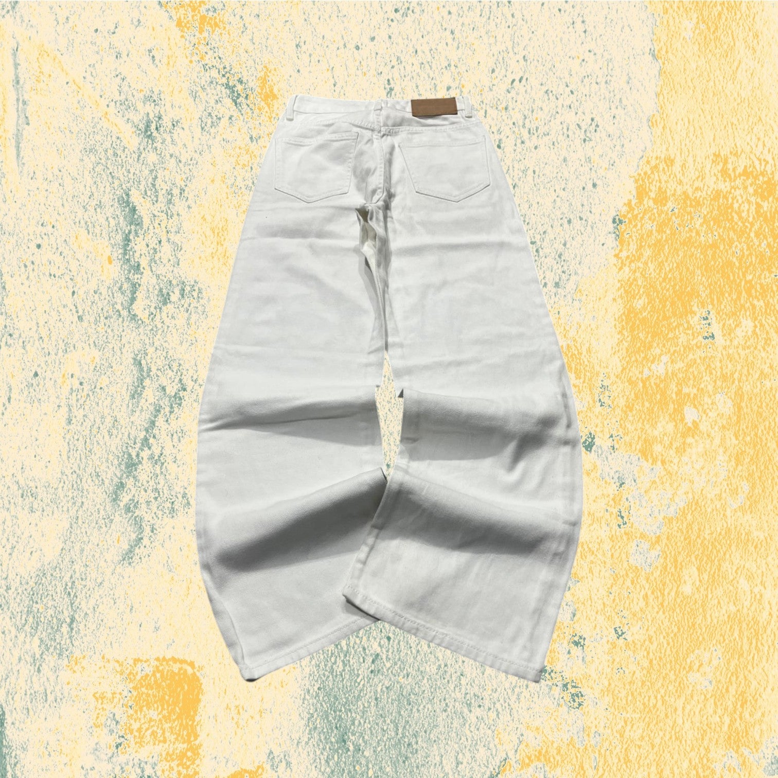 Denim Jeans White Baggy Fit Vintage Y2K Hip-Hop (XS)