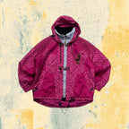 Giubbino Fila anni 90 Vestibilità Boxy Oversize Rosa con Fantasia (M) - Bomber da Donna