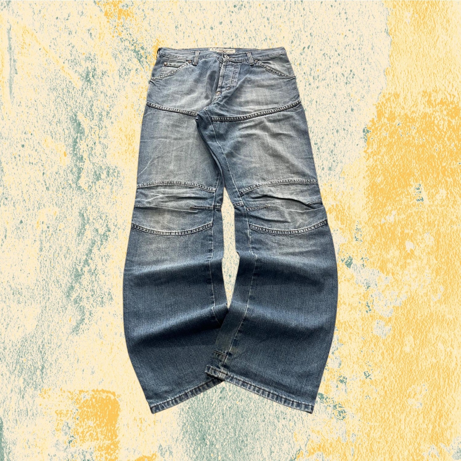 Denim Jeans Baggy Fit Particular Embroidered (M)
