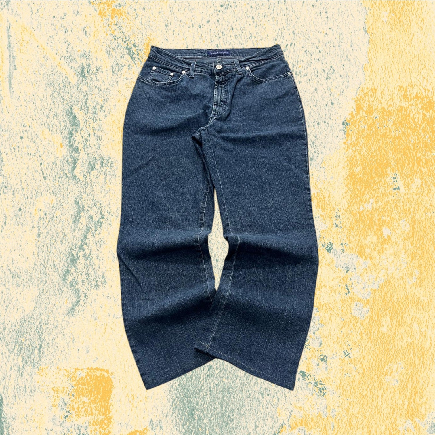 Denim Jeans Trussardi Straight Fit Embroidered Particular (S)