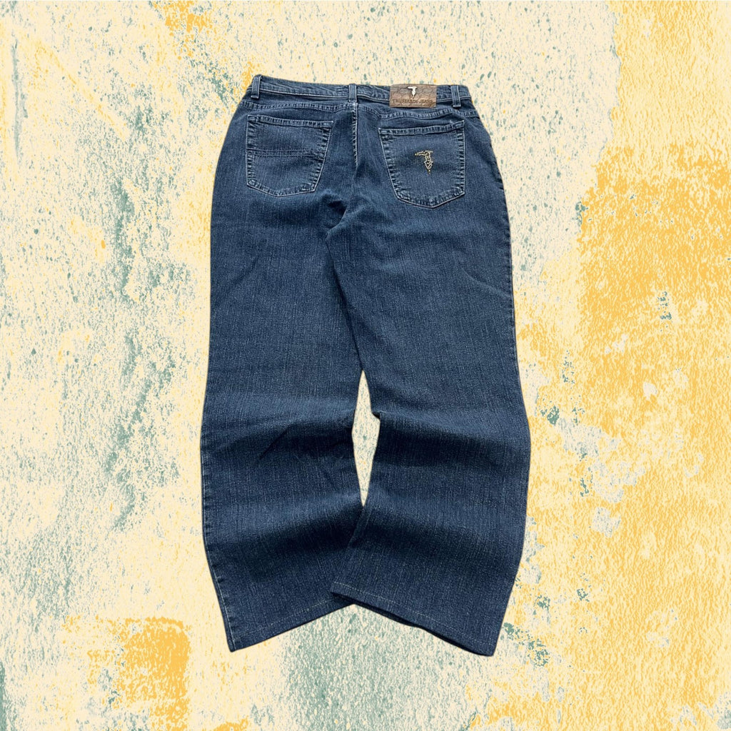 Denim Jeans Trussardi Straight Fit Embroidered Particular (S)