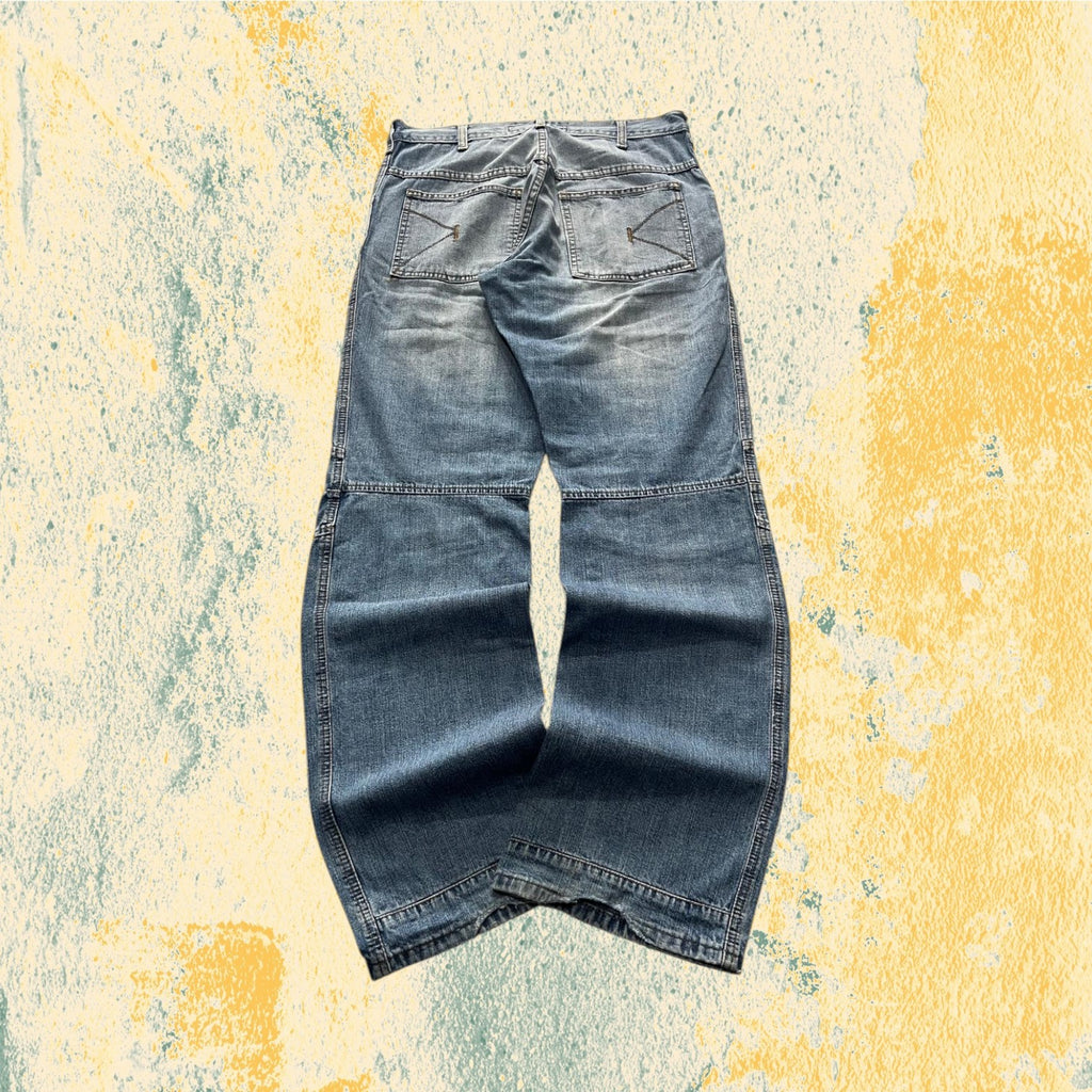 Denim Jeans Baggy Fit Particular Embroidered (M)