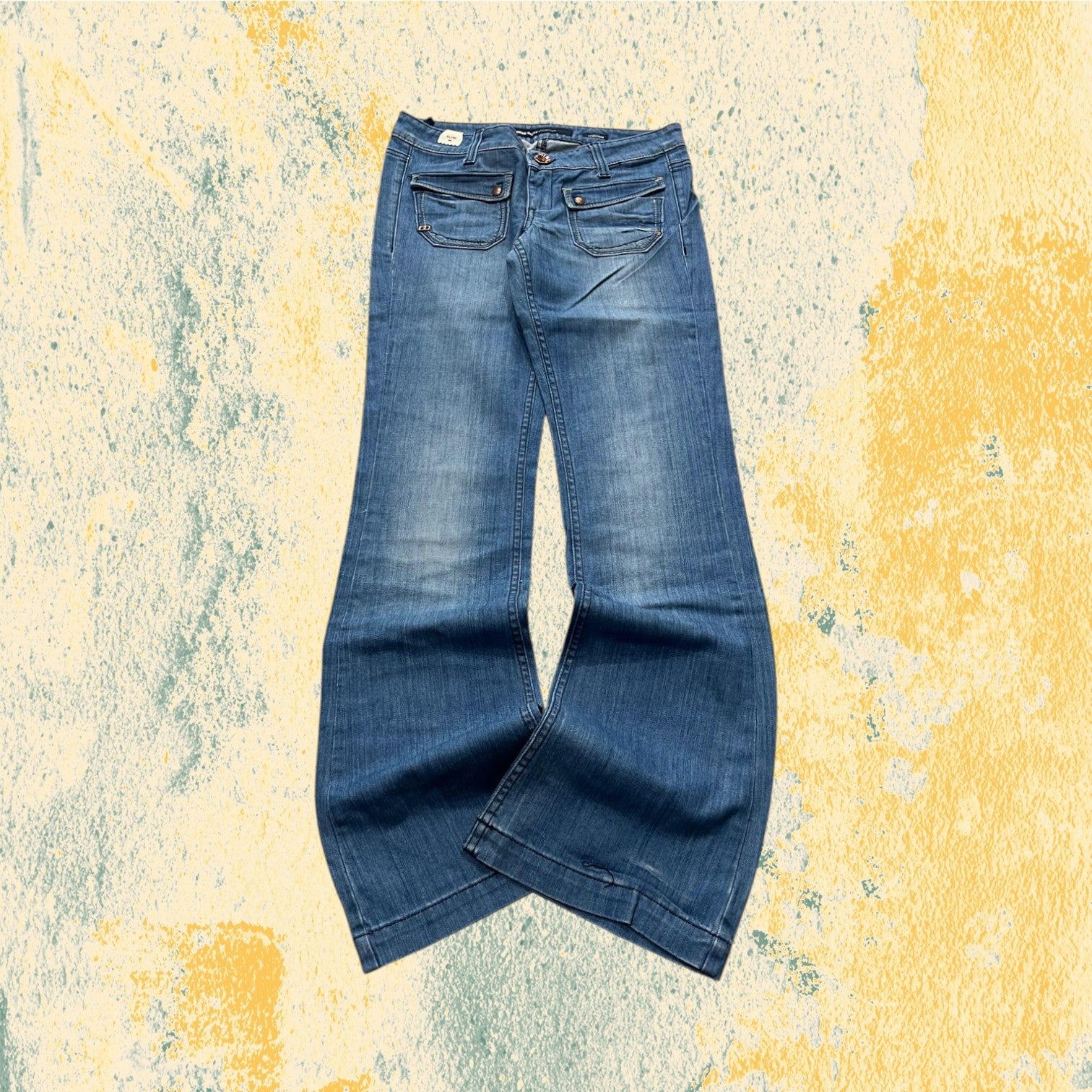 Denim Jeans Miss Sixty NEW BootCut Fit Flared Light Blue Wash Y2K (S)