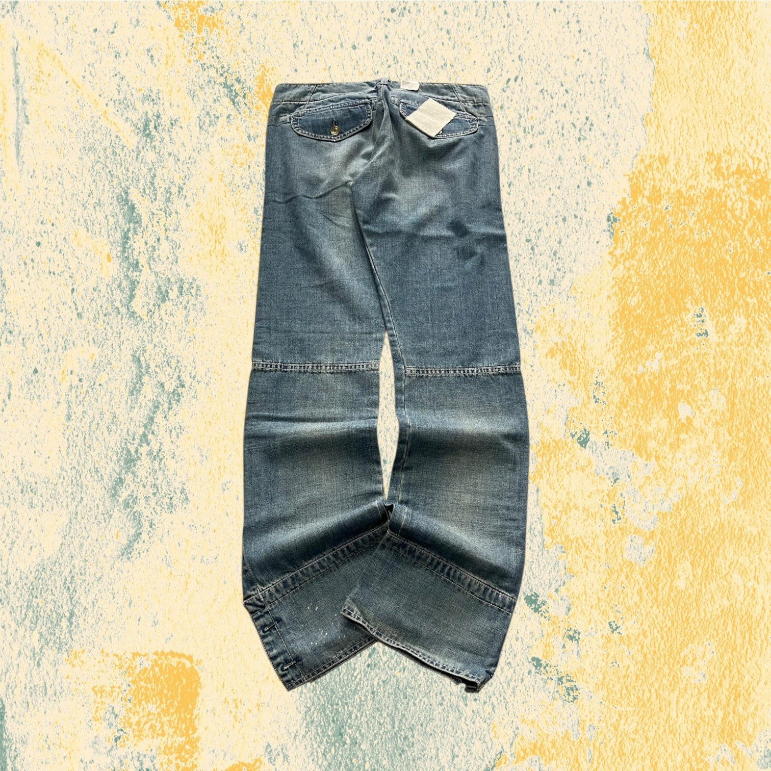 Denim Lee Straight Fit con Brillantini Stone Wash (S)