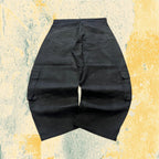 Super Baggy Balloon Pants Cargo Cerati Nero Semplice (L)